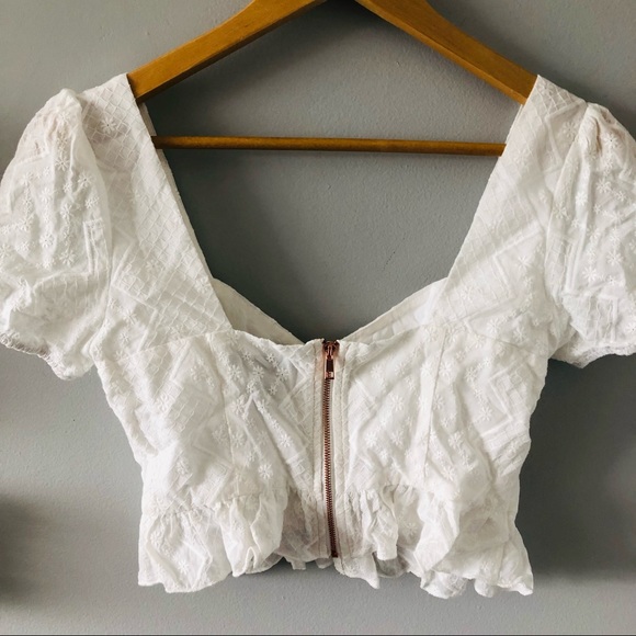 🟡2/30$ | Embroidered crop top - Picture 6 of 10